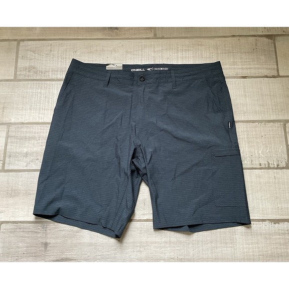 Mens 40 O'Neill Blue Crossover Quick Dry Light Weight Stretch Shorts D-Ring‎ New - Picture 1 of 5